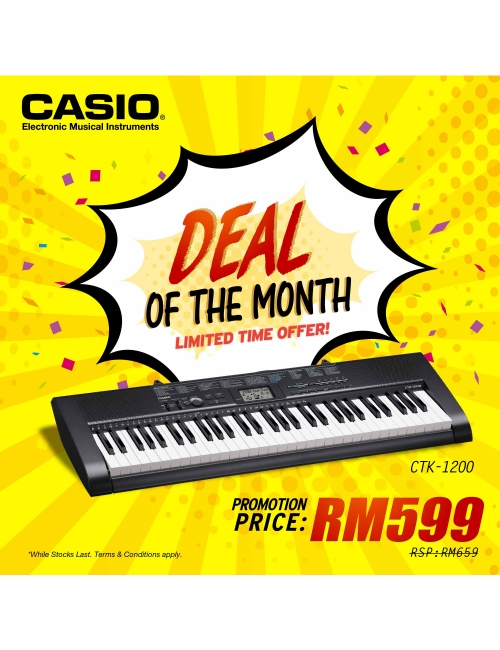 Casio Musical Instrumemts-Best Deal of the month! Casio Digital Keyboard lowest price start from RM599! *While stocks last.