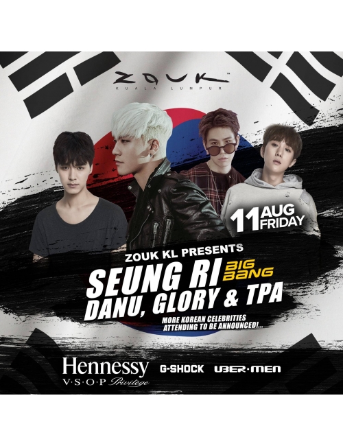 CASIO Timepiece-We're proud to be part of the event in Zouk featuring Seungri from Big Bang, Danu, Glory, TPA and 4 other guests' appearance!